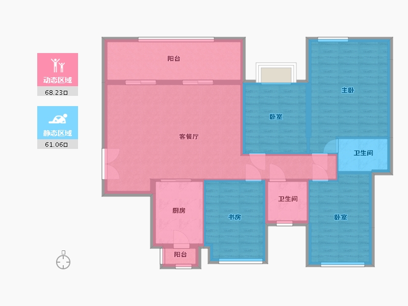 广西壮族自治区-南宁市-富鸣阳光城-126.00-户型库-动静分区