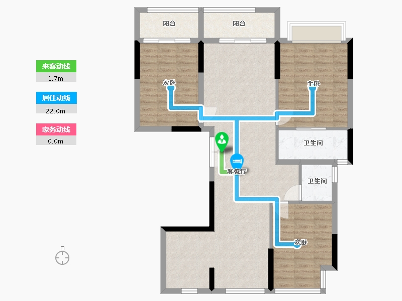 浙江省-台州市-杨帆泊悦-90.00-户型库-动静线