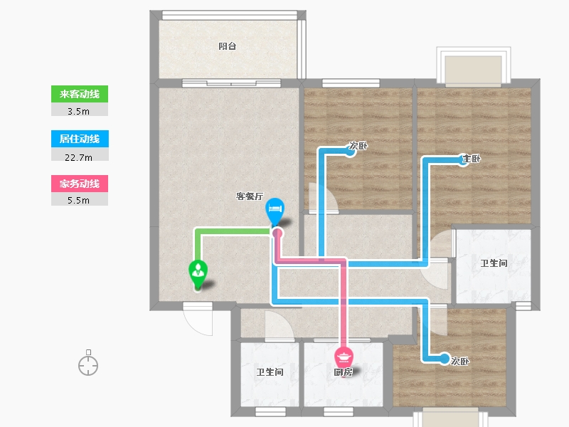 广东省-汕头市-金钿福田里-81.30-户型库-动静线