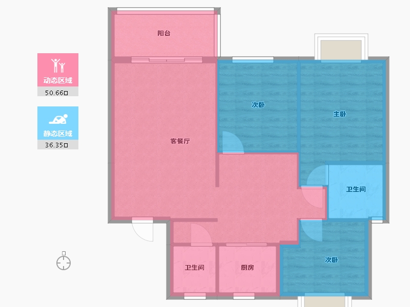 广东省-汕头市-金钿福田里-81.30-户型库-动静分区