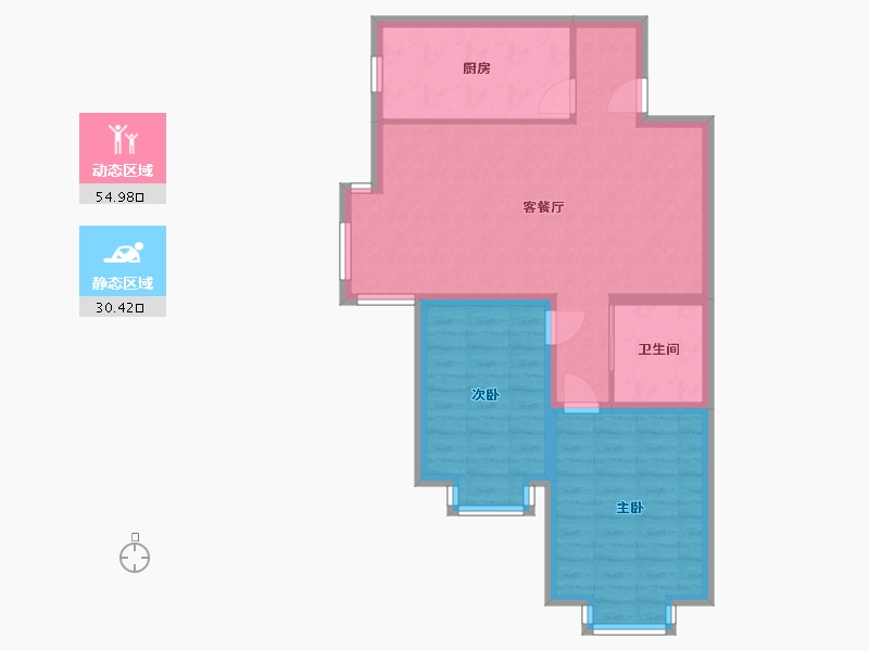 北京-北京市-新华联家园-北区-83.89-户型库-动静分区