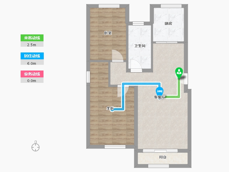 辽宁省-大连市-英伦铭筑-70.00-户型库-动静线