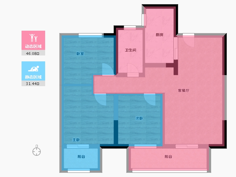 河南省-郑州市-大正水晶森林-68.00-户型库-动静分区