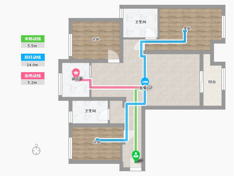 河北省-邢台市-樾公馆-91.04-户型库-动静线