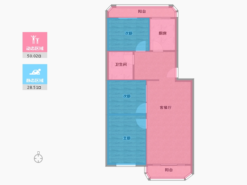 北京-北京市-石园-北区-114.24-户型库-动静分区