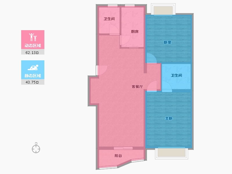 天津-天津市-泰丰家园-96.00-户型库-动静分区