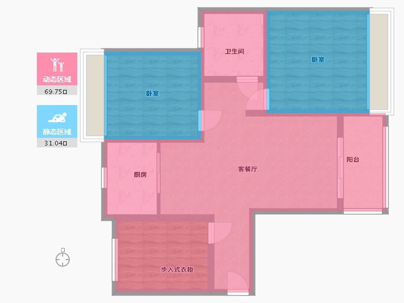 安徽省-芜湖市-碧桂园镜湖世家-90.00-户型库-动静分区