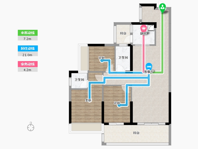 广东省-惠州市-隆生西江花园-97.00-户型库-动静线