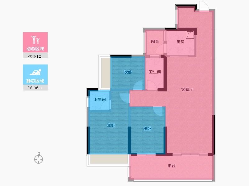 广东省-惠州市-隆生西江花园-97.00-户型库-动静分区