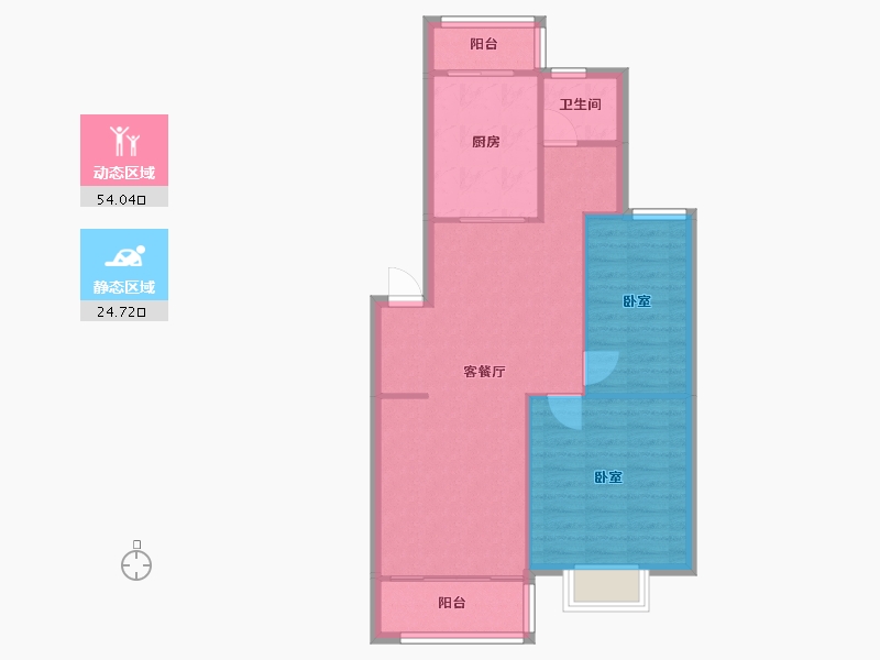 安徽省-合肥市-望湖北苑-81.27-户型库-动静分区