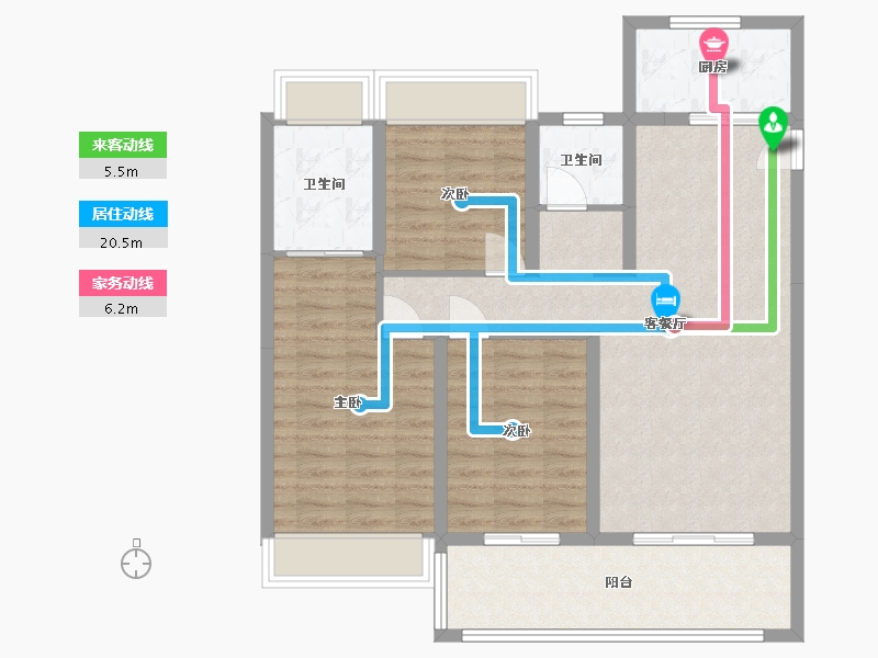 湖南省-衡阳市-高新未来城·文创谷-100.00-户型库-动静线