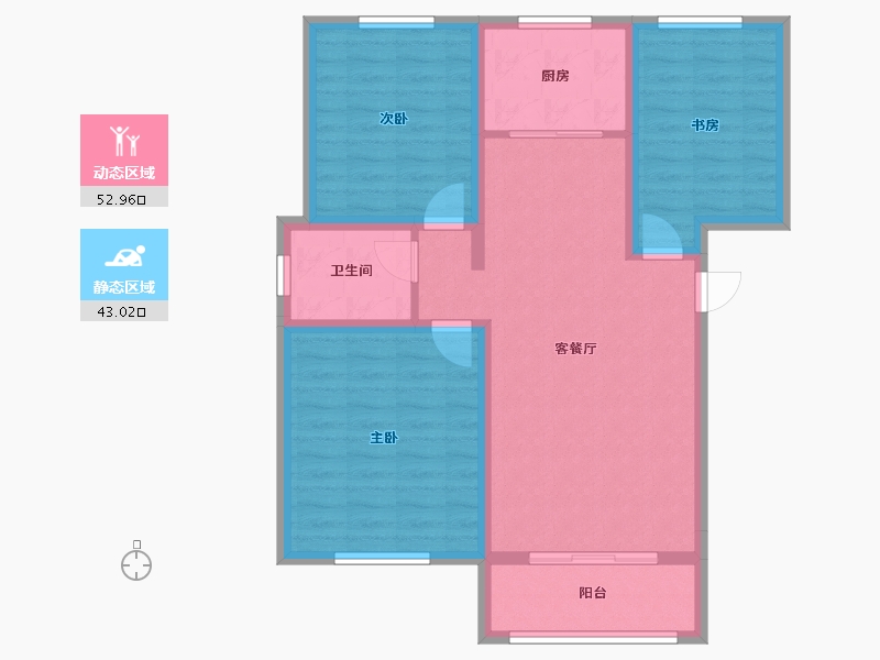 山东省-济宁市-华硕天韵-91.66-户型库-动静分区