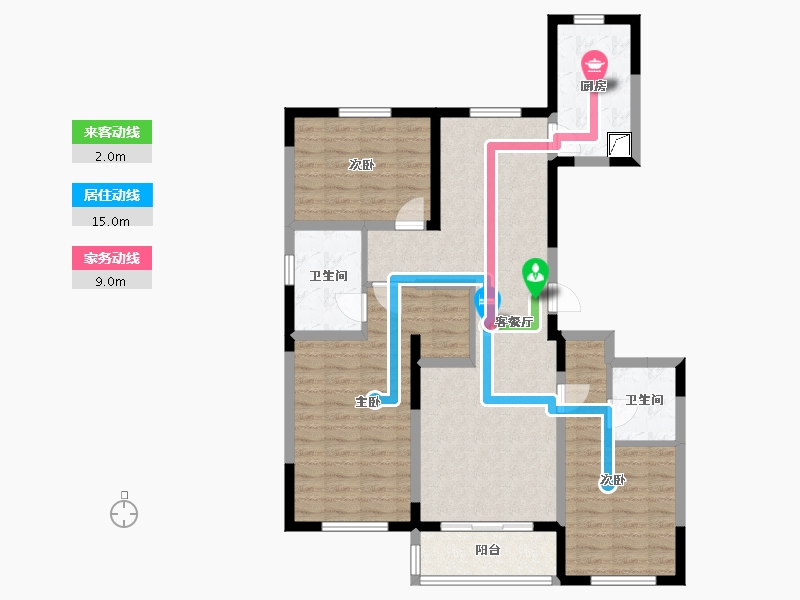 河北省-承德市-豪庭御景-110.00-户型库-动静线