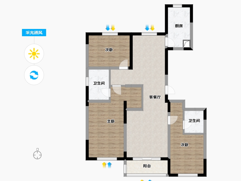 河北省-承德市-豪庭御景-110.00-户型库-采光通风