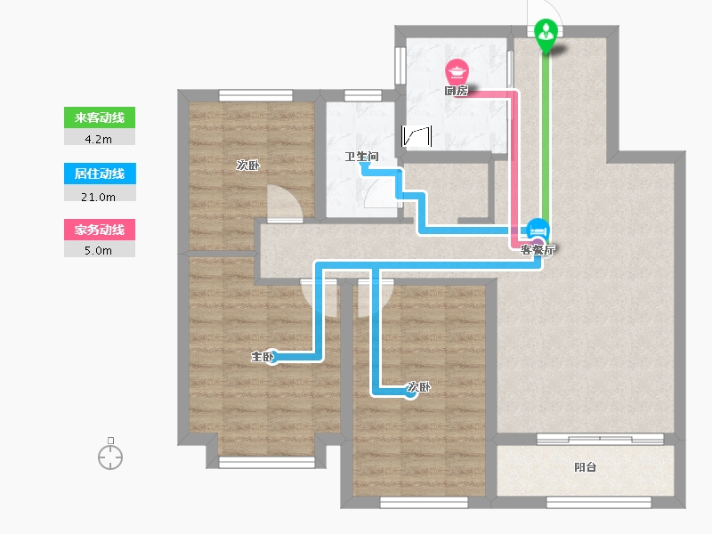 河北省-石家庄市-当代府moma-85.00-户型库-动静线