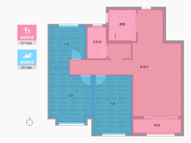 河北省-石家庄市-当代府moma-85.00-户型库-动静分区