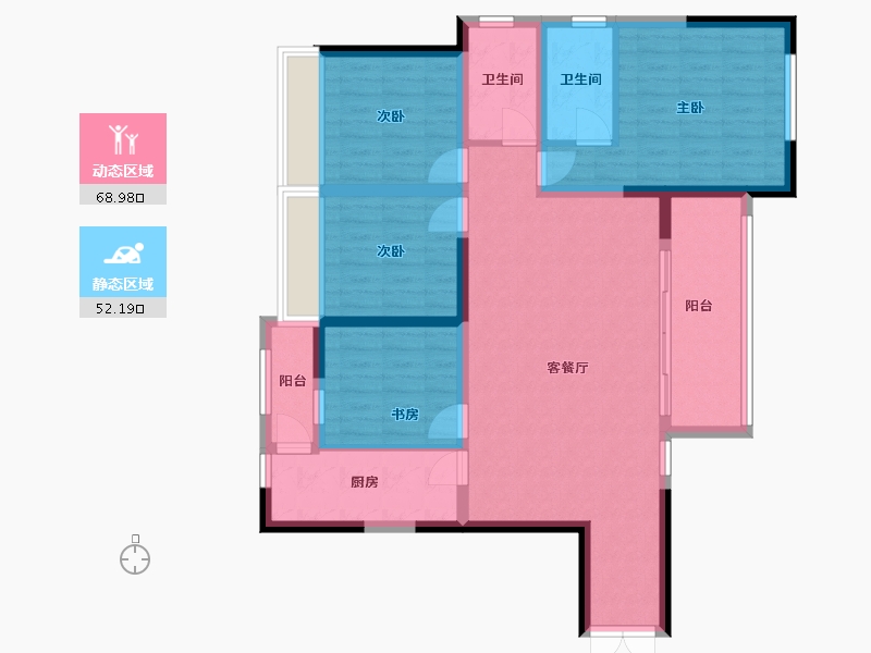 四川省-成都市-中港壹号-116.00-户型库-动静分区