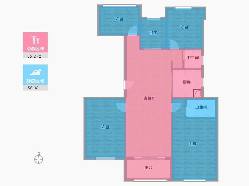 湖北省-襄阳市-外滩云锦-127.00-户型库-动静分区