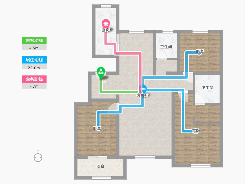 山东省-德州市-夏津县棚户区椅子张片区(二期)-105.00-户型库-动静线