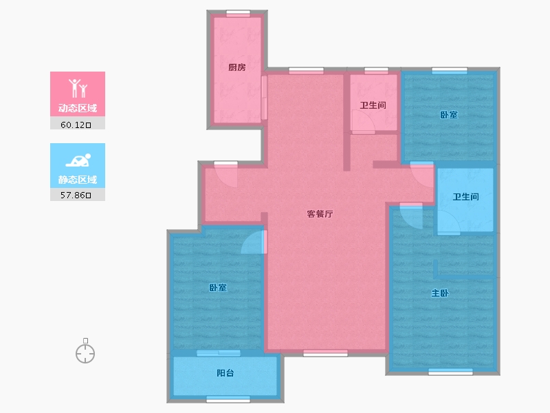 山东省-德州市-夏津县棚户区椅子张片区(二期)-105.00-户型库-动静分区