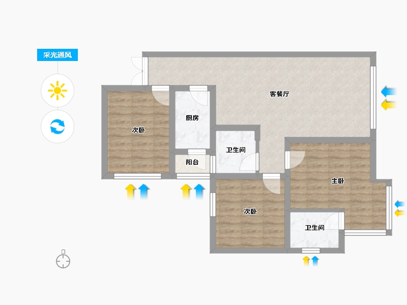 四川省-眉山市-中海名城-88.00-户型库-采光通风