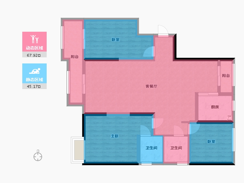 河南省-焦作市-瑞发花园-110.00-户型库-动静分区