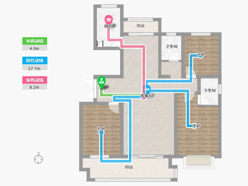 山东省-临沂市-泰鑫御园-125.00-户型库-动静线