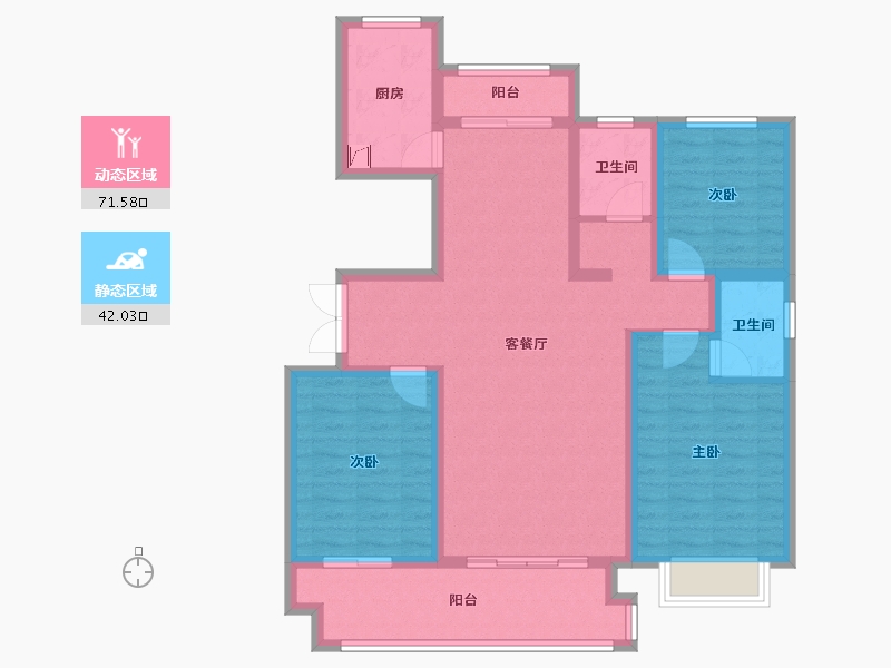 山东省-临沂市-泰鑫御园-125.00-户型库-动静分区