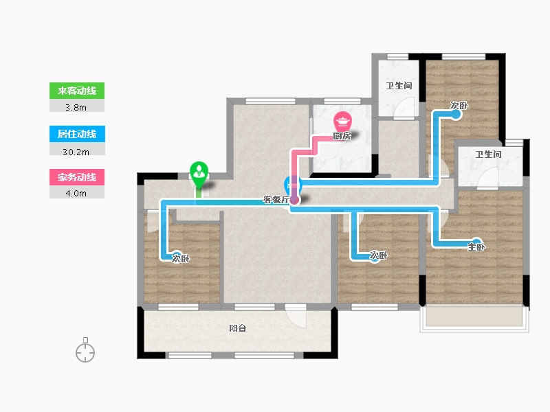 宁夏回族自治区-银川市-世茂铂悦府-145.00-户型库-动静线