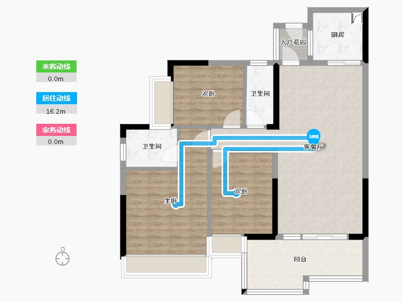 广东省-清远市-东域嘉园7座样板房-82.00-户型库-动静线