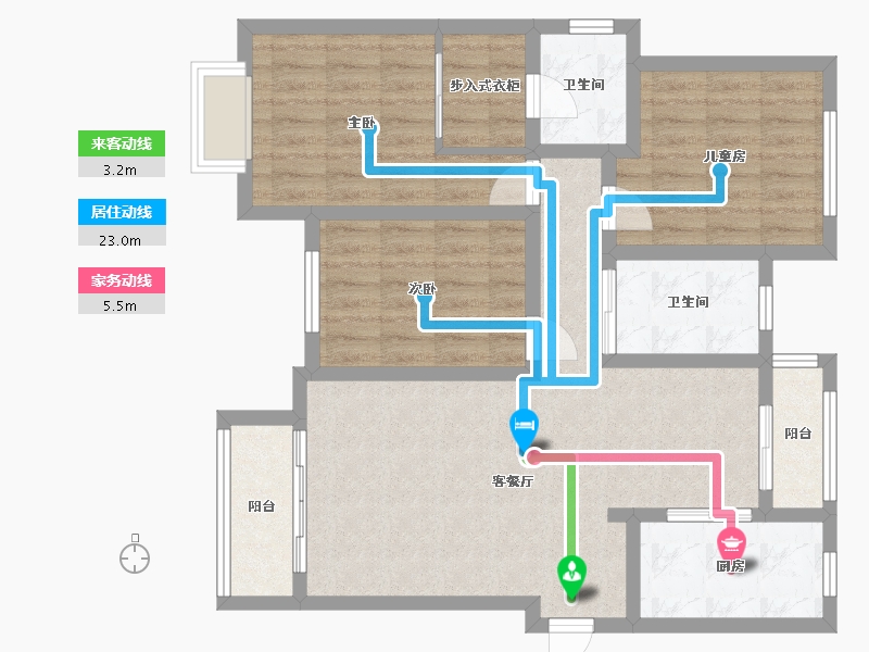 河南省-三门峡市-城明佳苑-111.32-户型库-动静线