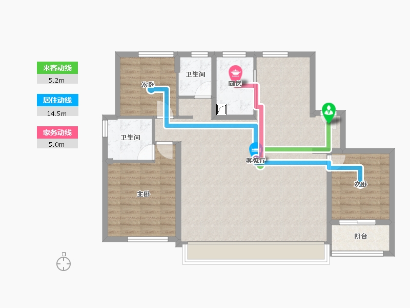 山东省-济南市-济南绿城诚园-138.00-户型库-动静线