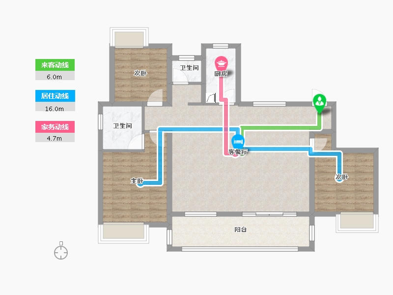 湖南省-永州市-城南学府-95.00-户型库-动静线