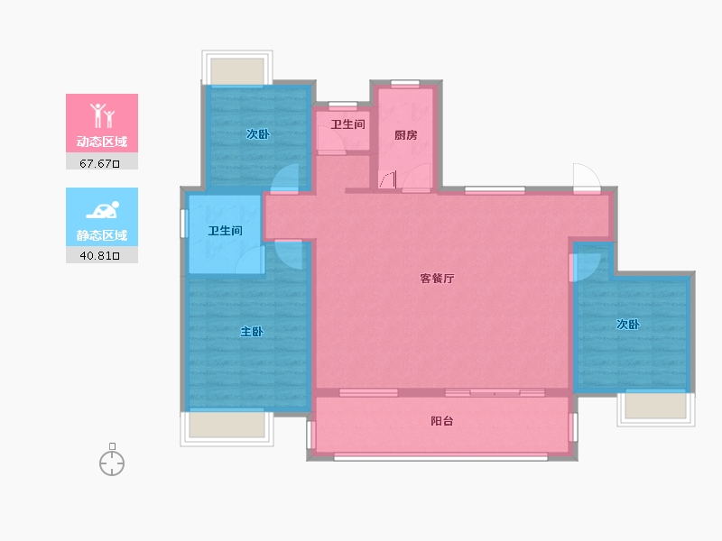 湖南省-永州市-城南学府-95.00-户型库-动静分区