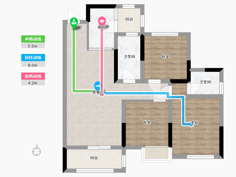 四川省-南充市-御景台-89.00-户型库-动静线