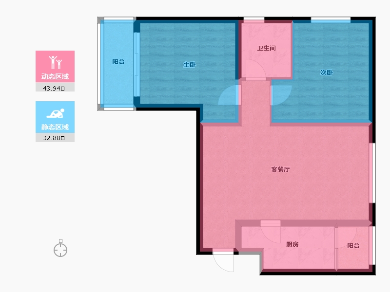 山西省-吕梁市-东方茗珠-77.00-户型库-动静分区