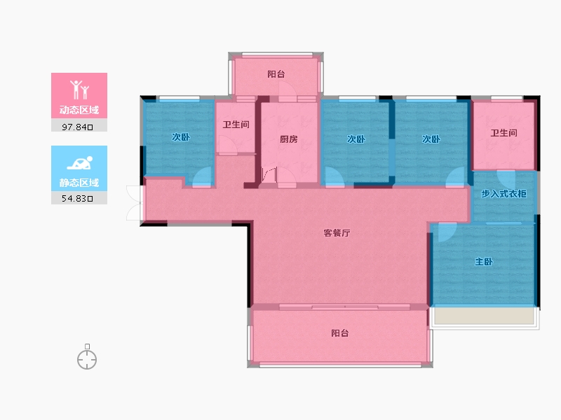 四川省-成都市-菁蓉滨湖湾-120.00-户型库-动静分区