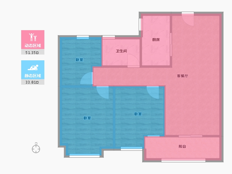 江苏省-南通市-江海都会-74.81-户型库-动静分区