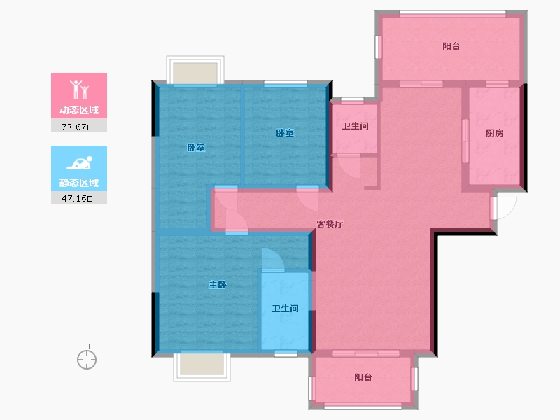 湖南省-郴州市-玫瑰园-119.00-户型库-动静分区