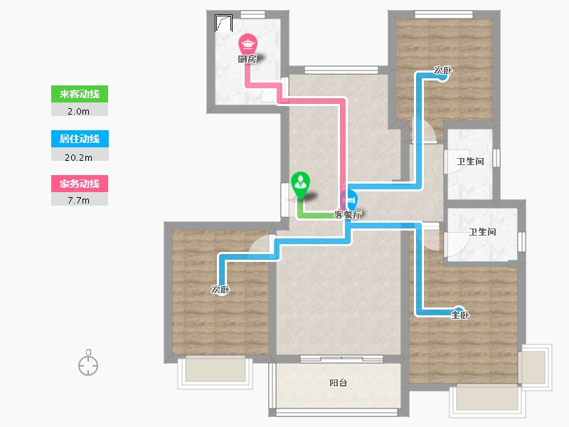 山东省-济宁市-保信海德佳园-104.00-户型库-动静线