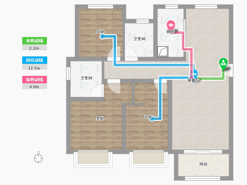 河北省-石家庄市-融创臻园壹号-90.00-户型库-动静线