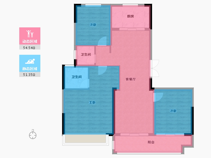 河南省-南阳市-中梁江山印-104.00-户型库-动静分区