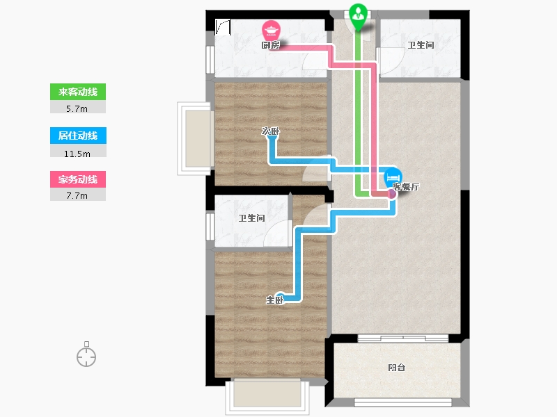 福建省-泉州市-泉州高铁阳光花园-77.68-户型库-动静线