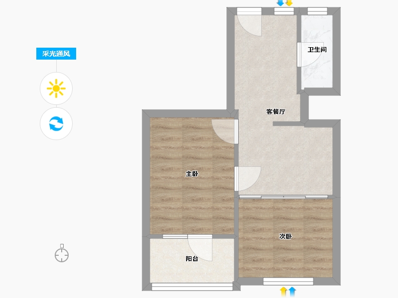 上海-上海市-东三小区-37.00-户型库-采光通风