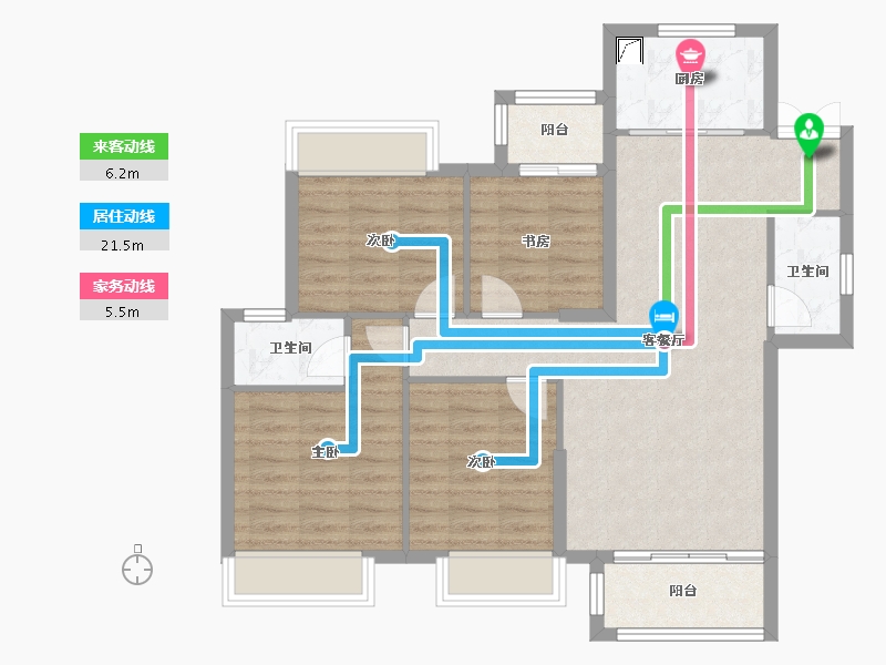 广西壮族自治区-柳州市-君汇濠庭-121.00-户型库-动静线