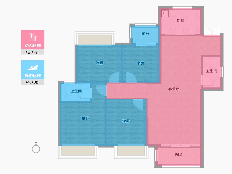 广西壮族自治区-柳州市-君汇濠庭-121.00-户型库-动静分区