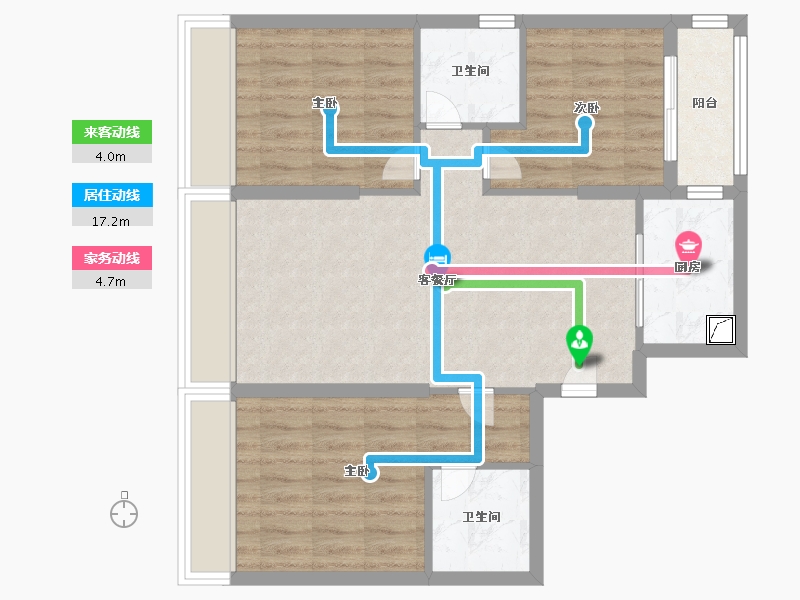 河南省-郑州市-双湖城-74.65-户型库-动静线