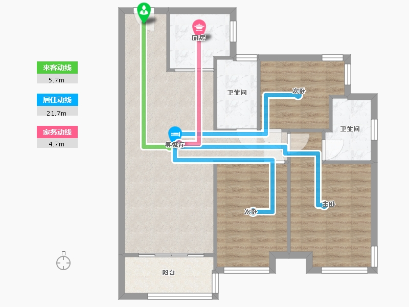 广东省-佛山市-美的城-79.30-户型库-动静线