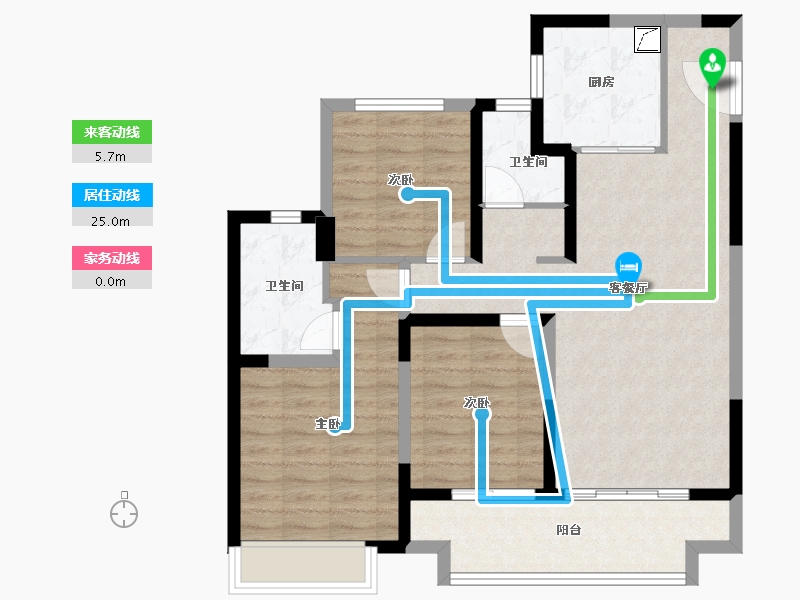 江苏省-苏州市-建发·御璟湾-87.11-户型库-动静线