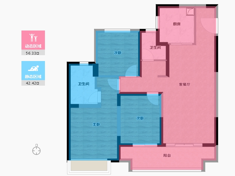 江苏省-苏州市-建发·御璟湾-87.11-户型库-动静分区